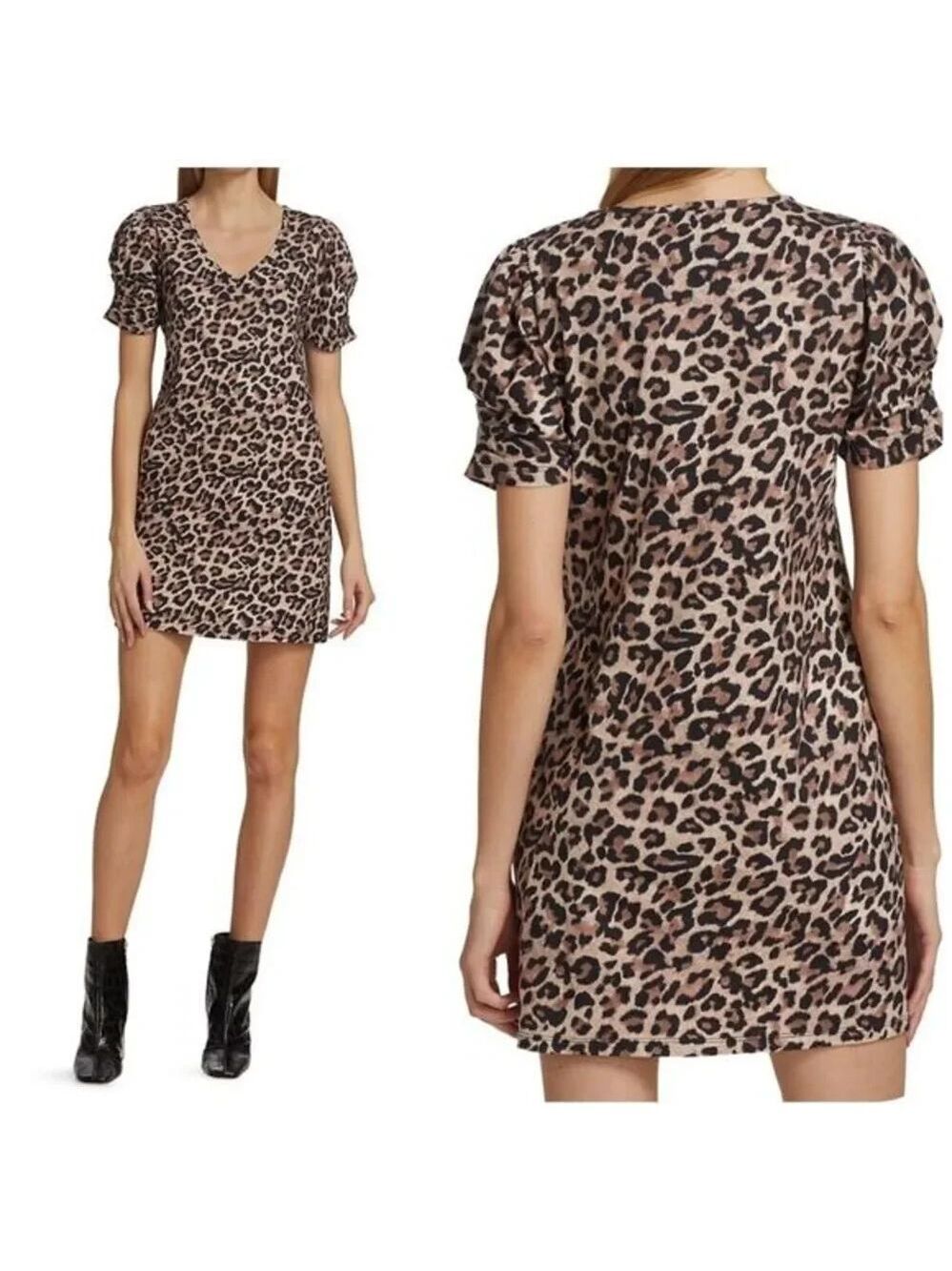 GENERATION Love Tiffany Leopard Print T-Shirt Dress